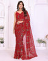 Vasthrlay Georgette Printed Jacquard Material Ethnic Wear