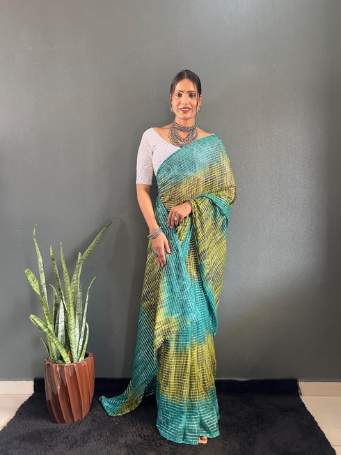 Vasthrlay Chiffon Rimzim Designer Chikankari