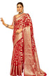 Vasthrlay Organza Patola Leriya Unstitched Saree