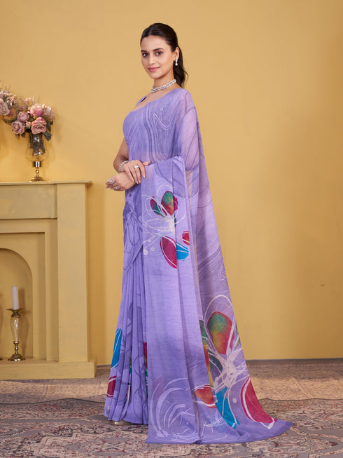 Vasthrlay Georgette Printed Saree