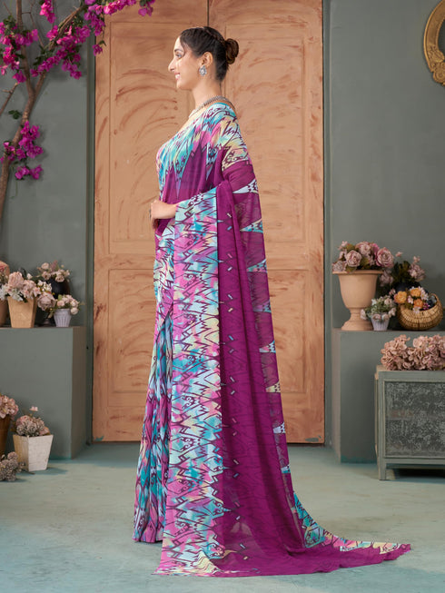 Vasthrlay Georgette Printed Saree