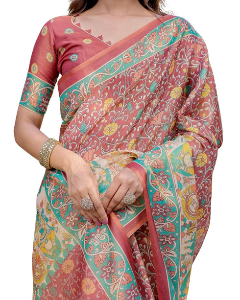 Vasthrlay Handloom Cotton Multicolour Saree