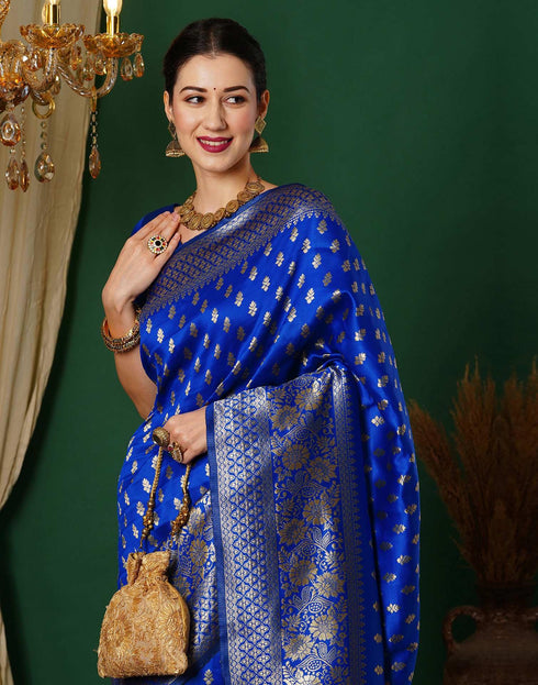 Vasthrlay Banarasi Unstitched Saree