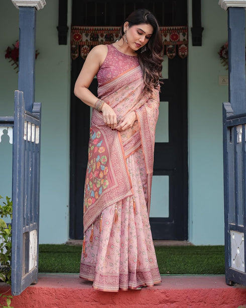 Vasthrlay Floral Tassels Traditional Saree