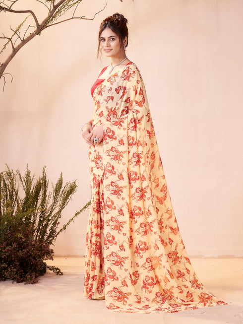 Vasthrlay Georgette Printed Saree