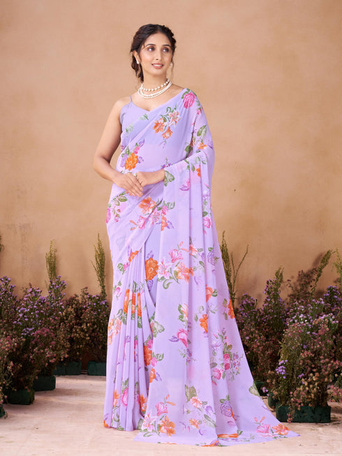 Vasthrlay Georgette Printed Saree