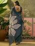 Vasthrlay Printed White Saree