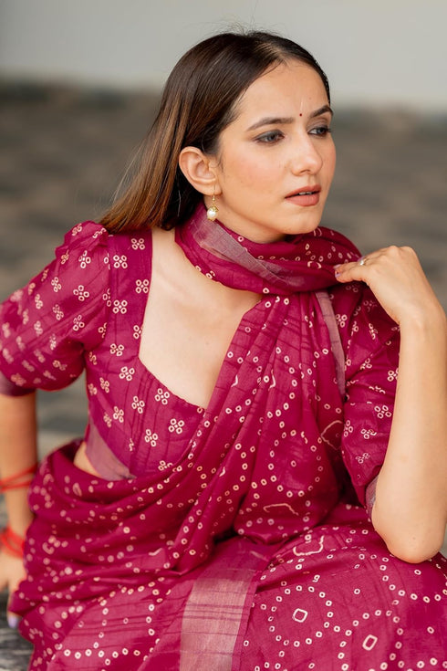 Vasthrlay Fashion Bandhani Printed Ethnic Wear