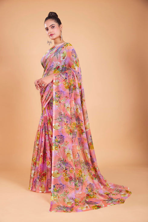 Vasthrlay Chiffon Floral Saree