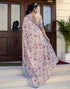 Vasthrlay Womens Printed Unstitched Cream Saree