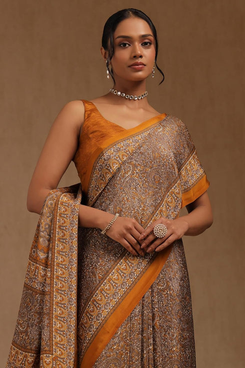 Vasthrlay Mustard Ethnic Motifs