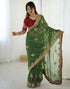 Vasthrlay Georgette Embroidery Unstitched Pink Saree