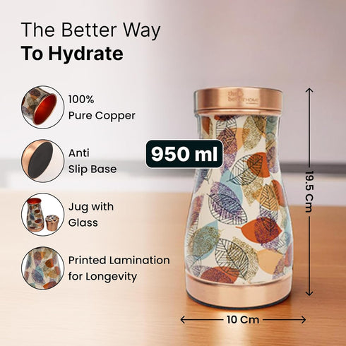 Pure Copper Water Bottle 950ml