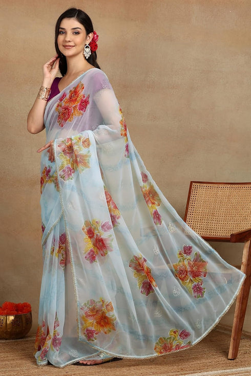 Vasthrlay Fashion Georgette Printed Ethnic Wear