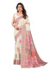 Vasthrlay Cream Kanjivaram Unstitched Saree