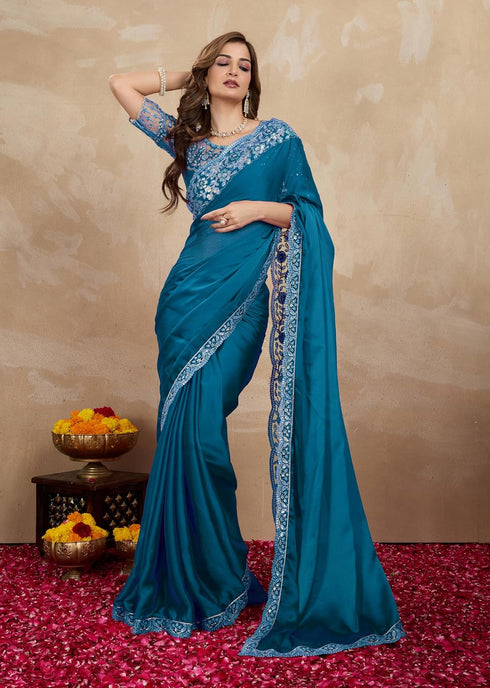 Vasthrlay Embroidered Unstitched Designer Ethnic Wear