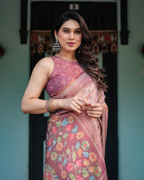 Vasthrlay Floral Tassels Traditional Saree
