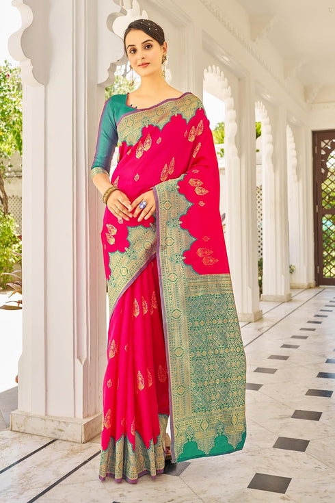 Vasthrlay Banarasi Rich Redfirozi Ethnic Wear