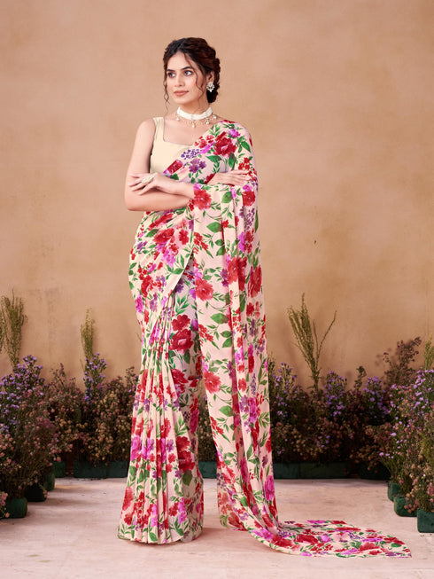 Vasthrlay Georgette Printed Saree