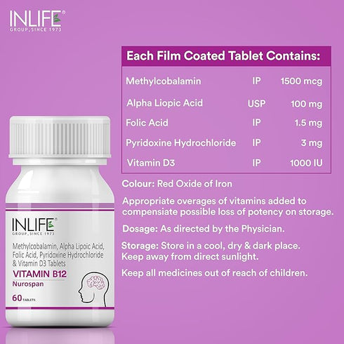 Inlife Vitamin B12 Tablets