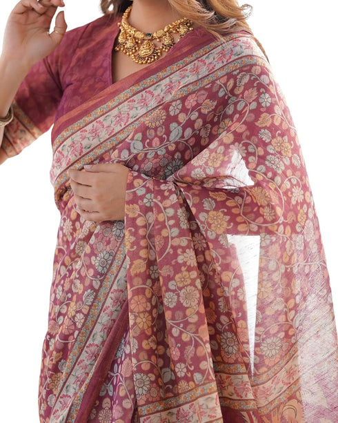 Vasthrlay Handloom Grey Green Traditional Saree