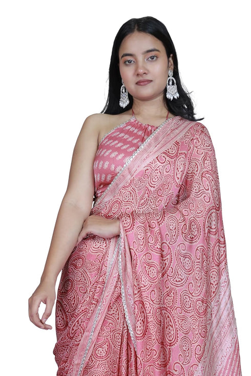 Vasthrlay Fashion Chiffon Paisley Printed Ethnic Wear
