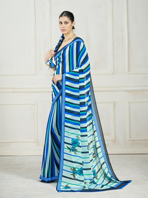 Vasthrlay Georgette Unstitched Saree
