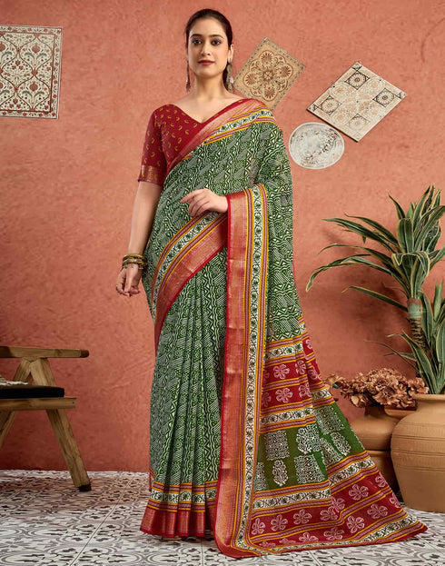 Vasthrlay Banarasi Traditional Unstitched Saree