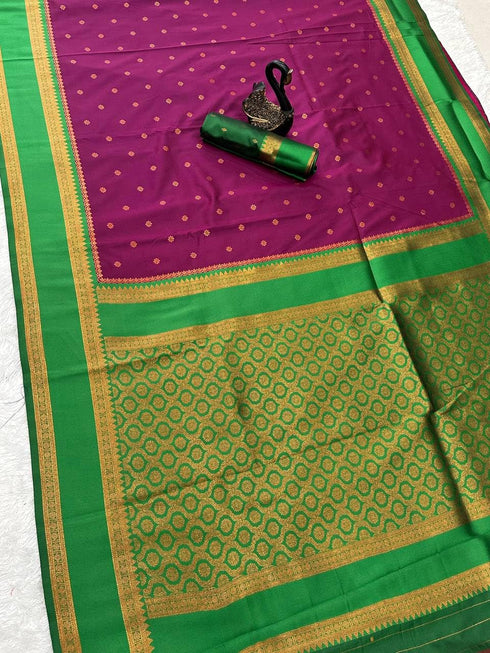 Vasthrlay Narayanpet Paithani Contrast