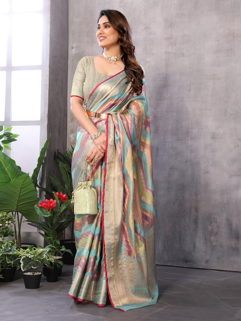 Vasthrlay Jacquard Unstitched Saree