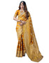 Vasthrlay Banarasi Jacquard Unstitched Yellow Saree