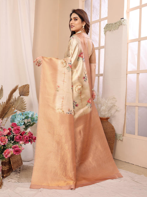 Vasthrlay Kanjivaram Unstitched Saree