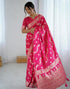 Vasthrlay Banarasi Weaving Unstitched Blue Saree