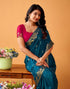 Vasthrlay Weaving Printed Unstitched Maroon Saree