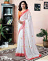 Vasthrlay Womens Printed Unstitched Dark Green Saree