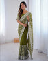 Vasthrlay Georgette Embroidery Unstitched Maroon Saree
