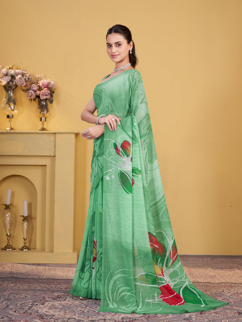 Vasthrlay Georgette Printed Saree