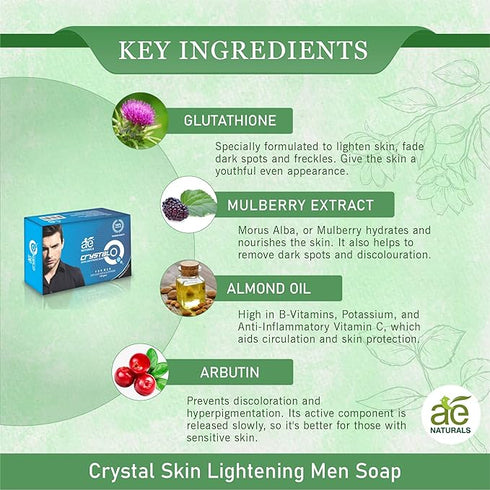 Ae Naturals Crystal Q Skin Lightening Soap For Men 135 g