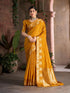Vasthrlay Women's Kanjivaram Silk Unstitched Saree