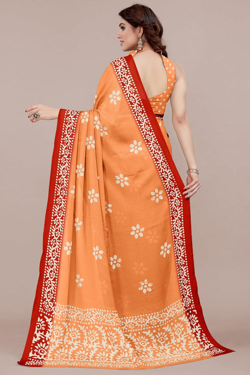 Vasthrlay Fashion Chiffon Printed Parrot Ethnic Wear