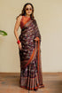 Vasthrlay Fashion Chiffon Printed Navy Ethnic Wear