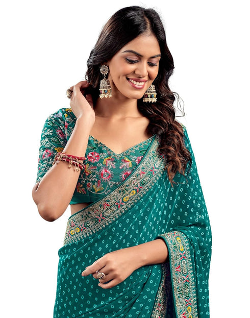 Vasthrlay Embroidery Traditional Unstitched Violet Saree