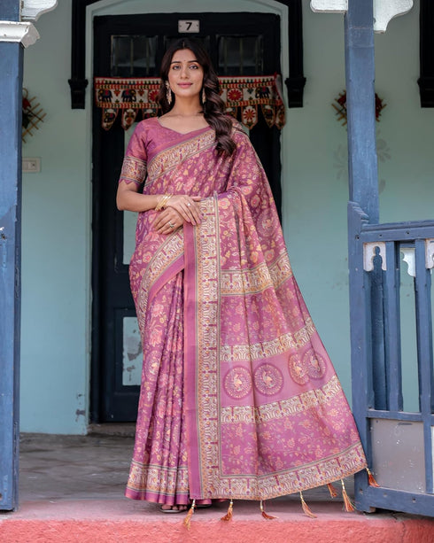 Vasthrlay Handloom Printed Saree