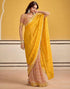 Vasthrlay Georgette Embroidery Unstitched Maroon Saree