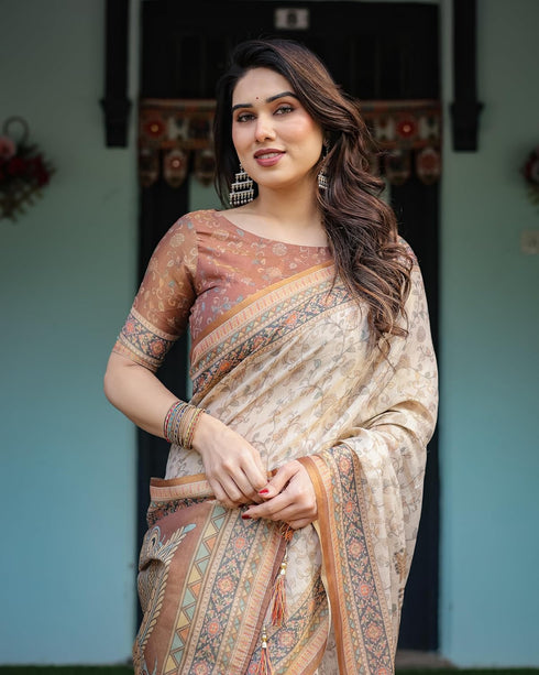 Vasthrlay Floral Tassels Traditional Saree