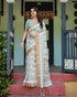 Vasthrlay Handwoven Printed Tasselled Saree