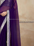 Vasthrlay Georgette Embroidery Unstitched Purple Ethnic Wear