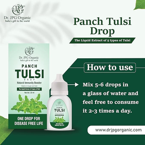 Dr. JPG Organic Panch Tulsi Drops 30ml
