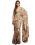 Vasthrlay Printed Jacquard Unstitched Rama Green Saree