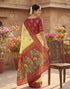 Vasthrlay Womens Printed Unstitched Olive Green Saree